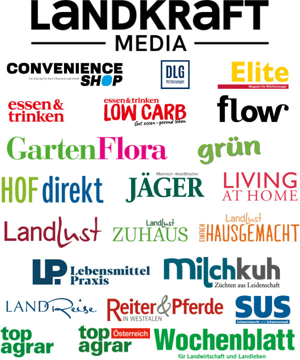 Das ist ein Bild mit dem Markenlogos von Landkraft Media